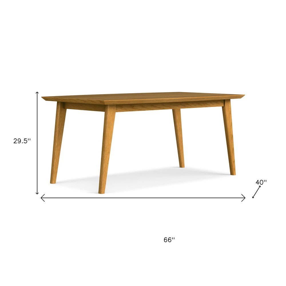 66" Walnut Wood Dining Table HomeRoots