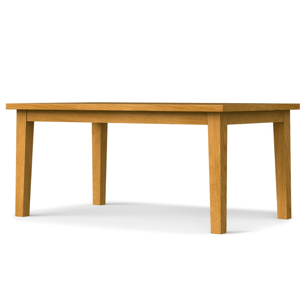 66" Oak Wood Dining Table — view 3