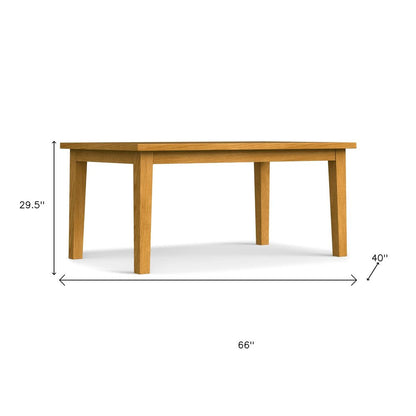 66" Walnut Wood Dining Table