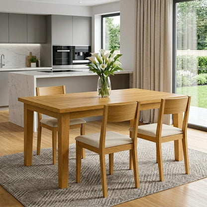 66" Walnut Wood Dining Table