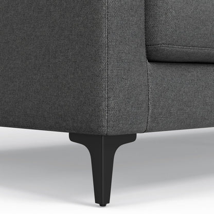 76" Gray Fabric Sofa With Black Legs HomeRoots