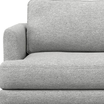 76" Gray Fabric Sofa With Brown Legs HomeRoots