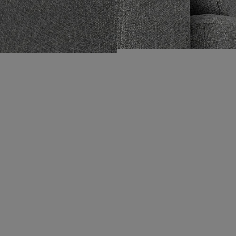 96" Gray Fabric Sofa With Brown Legs HomeRoots