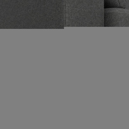 96" Gray Fabric Sofa With Brown Legs HomeRoots