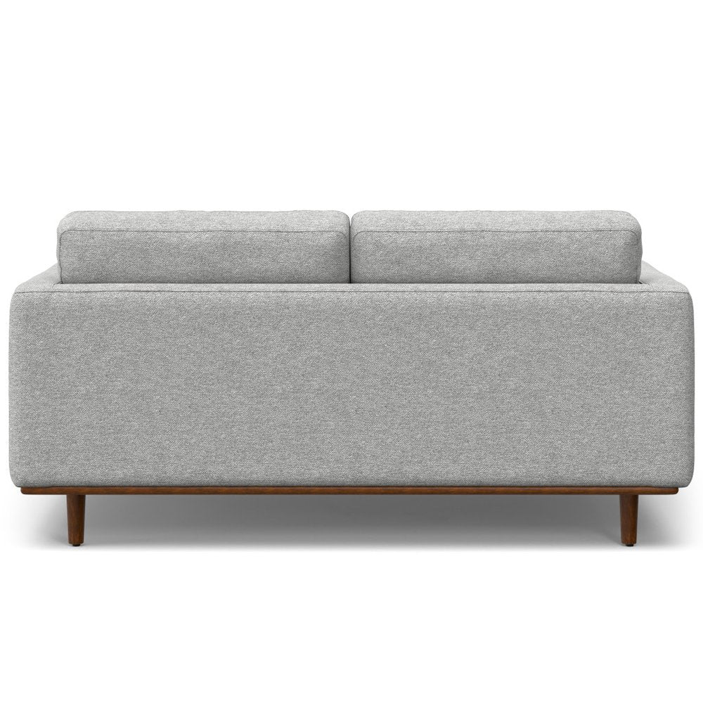 72" Gray Fabric Sofa With Brown Legs HomeRoots
