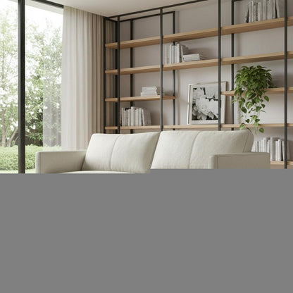 81" Gray Leather Sofa With Black Legs HomeRoots