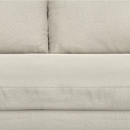 72" Cream Fabric Sofa With Brown Legs HomeRoots
