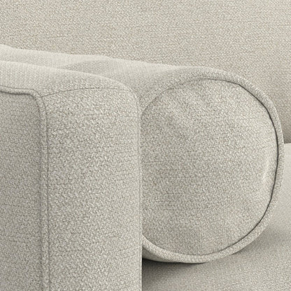 72" Cream Fabric Sofa With Brown Legs HomeRoots
