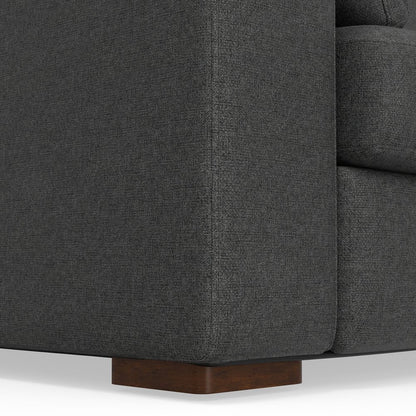 78" Gray Fabric Sofa With Brown Legs HomeRoots