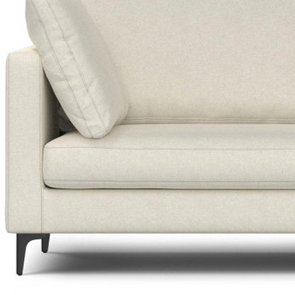 90" Cream Fabric Sofa With Black Legs HomeRoots