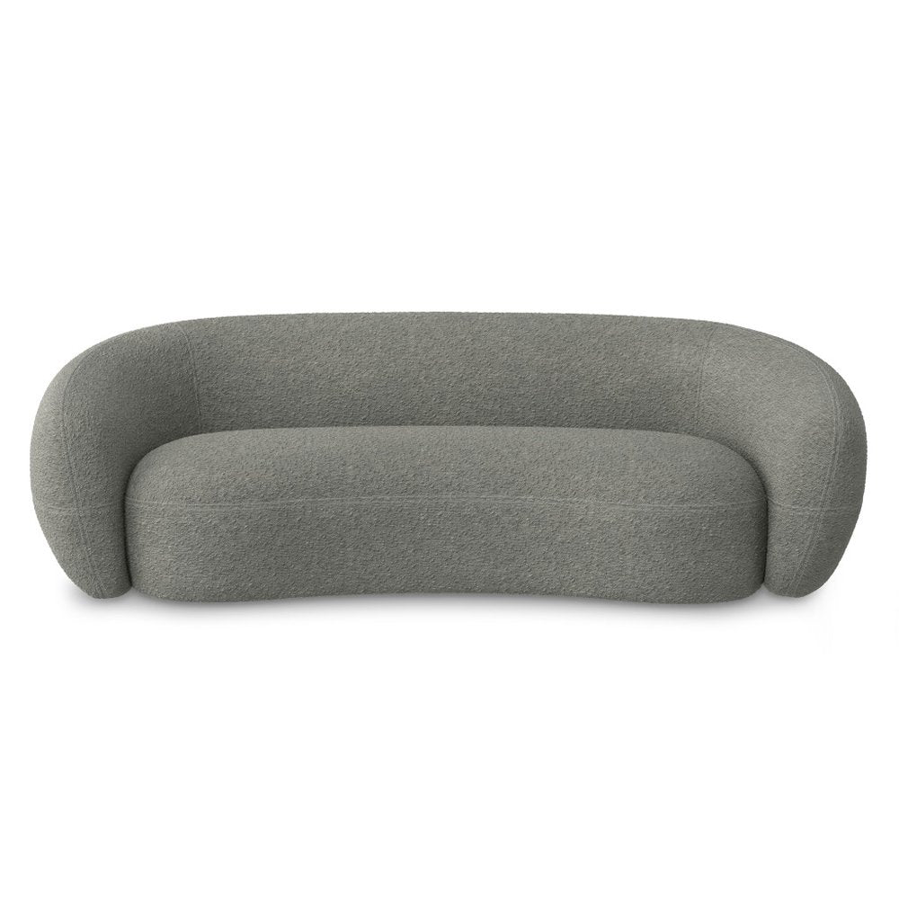 89" Gray Fabric Sofa With Walnut Legs HomeRoots