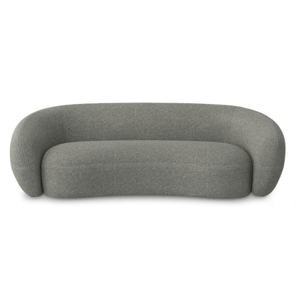89" Gray Fabric Sofa With Walnut Legs HomeRoots