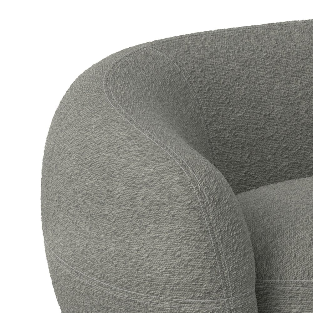 89" Gray Fabric Sofa With Walnut Legs HomeRoots