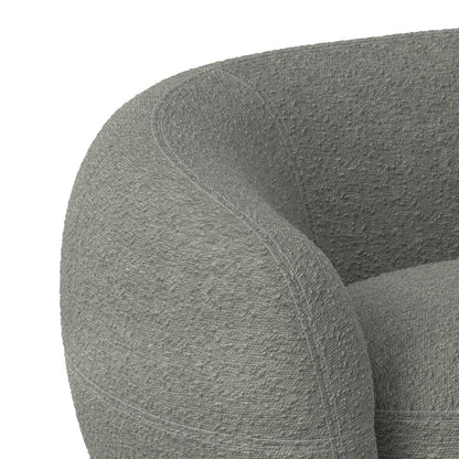 89" Gray Fabric Sofa With Walnut Legs HomeRoots