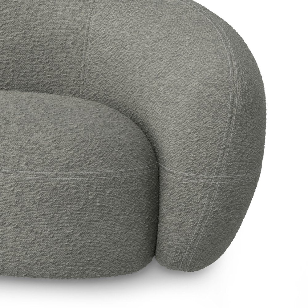 89" Gray Fabric Sofa With Walnut Legs HomeRoots