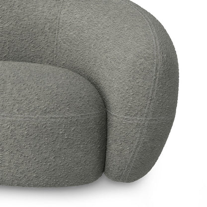 89" Gray Fabric Sofa With Walnut Legs HomeRoots