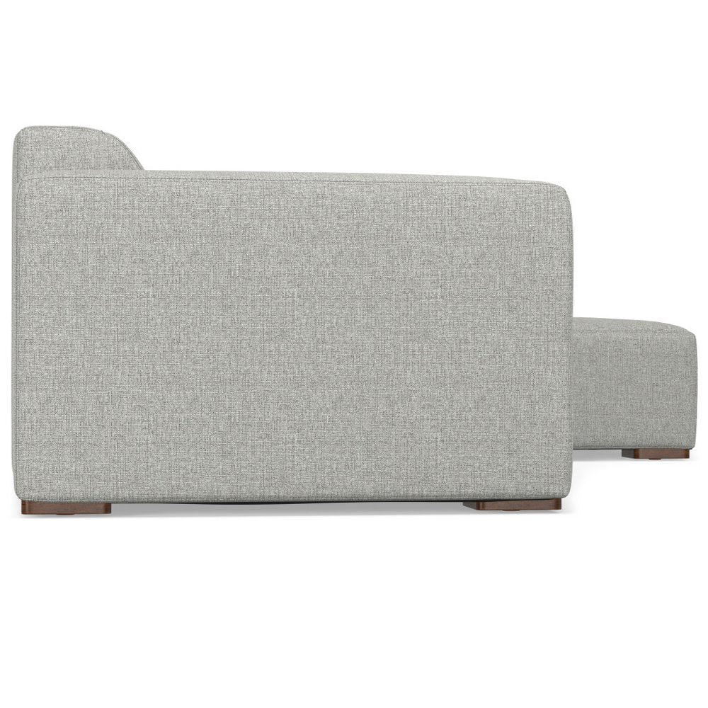 122" Gray Fabric Modular Sofa With Brown Legs HomeRoots