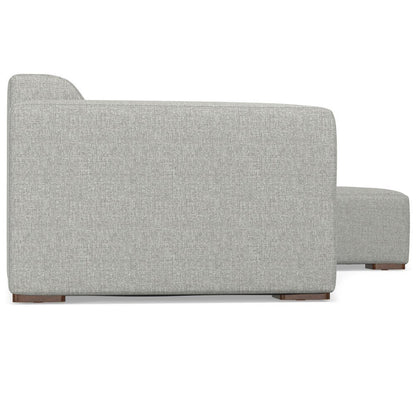 122" Gray Fabric Modular Sofa With Brown Legs HomeRoots