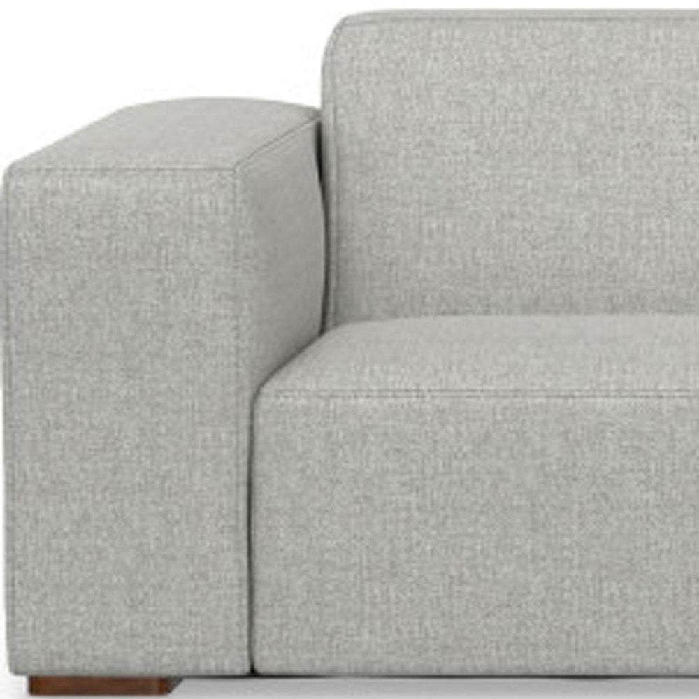 122" Gray Fabric Modular Sofa With Brown Legs HomeRoots