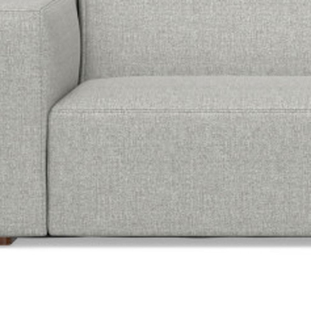 122" Gray Fabric Modular Sofa With Brown Legs HomeRoots