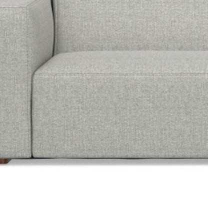 122" Gray Fabric Modular Sofa With Brown Legs HomeRoots