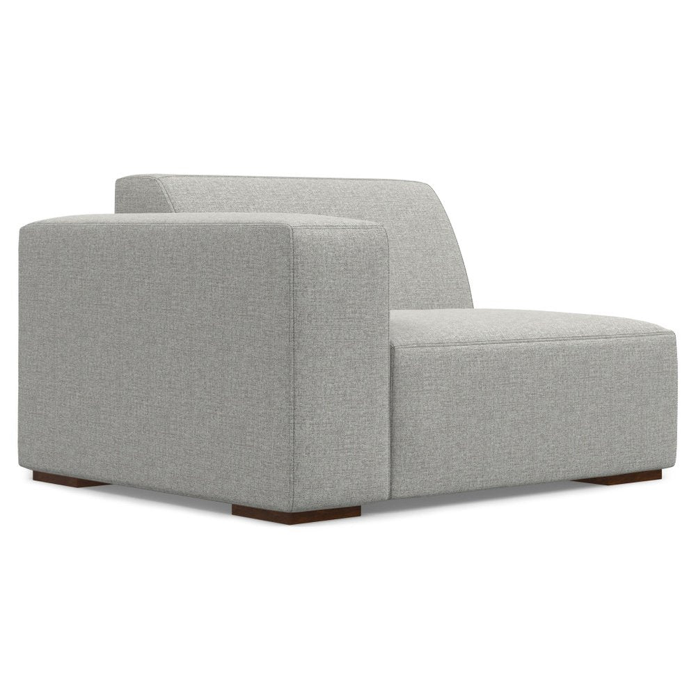 122" Gray Fabric Modular Sofa With Brown Legs HomeRoots