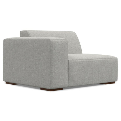 122" Gray Fabric Modular Sofa With Brown Legs HomeRoots