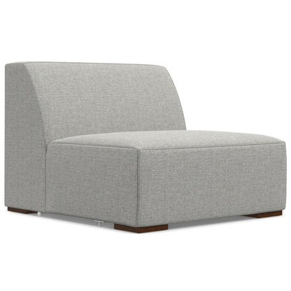 122" Gray Fabric Modular Sofa With Brown Legs HomeRoots