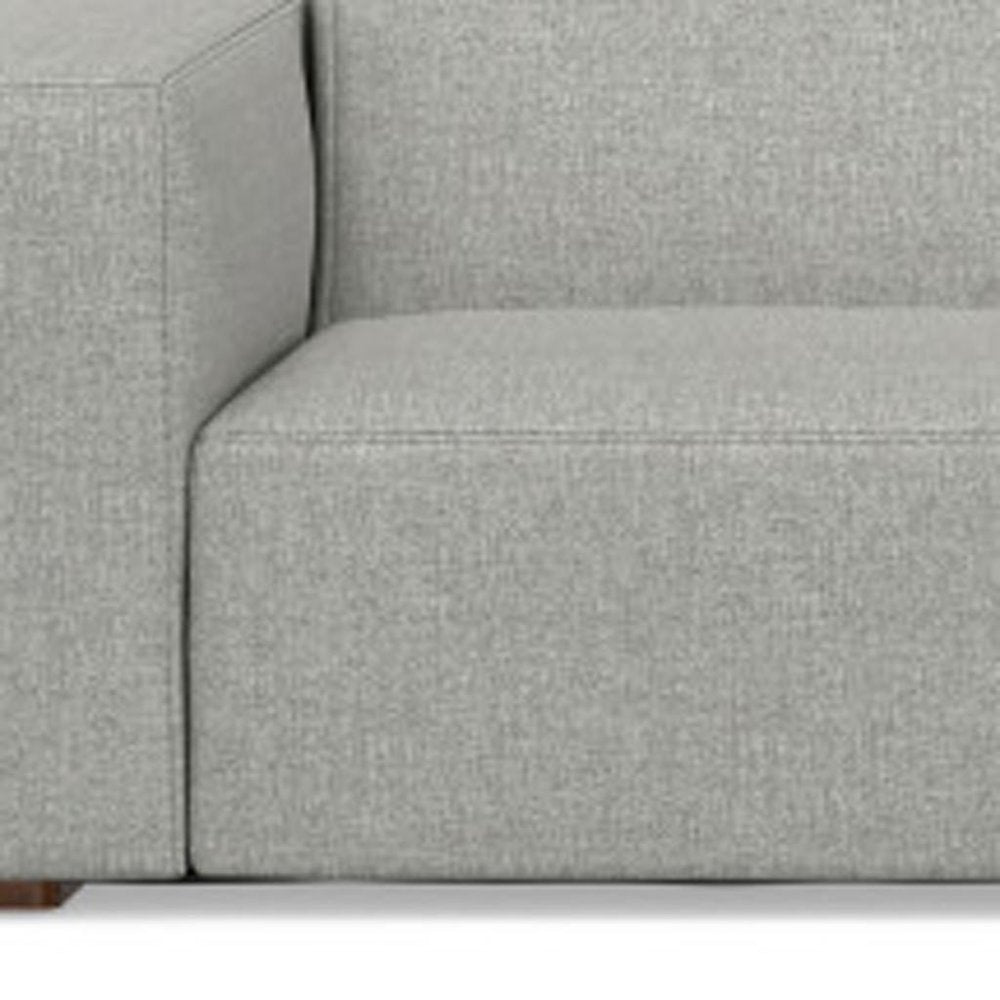 122" Gray Fabric Modular Sofa With Brown Legs HomeRoots