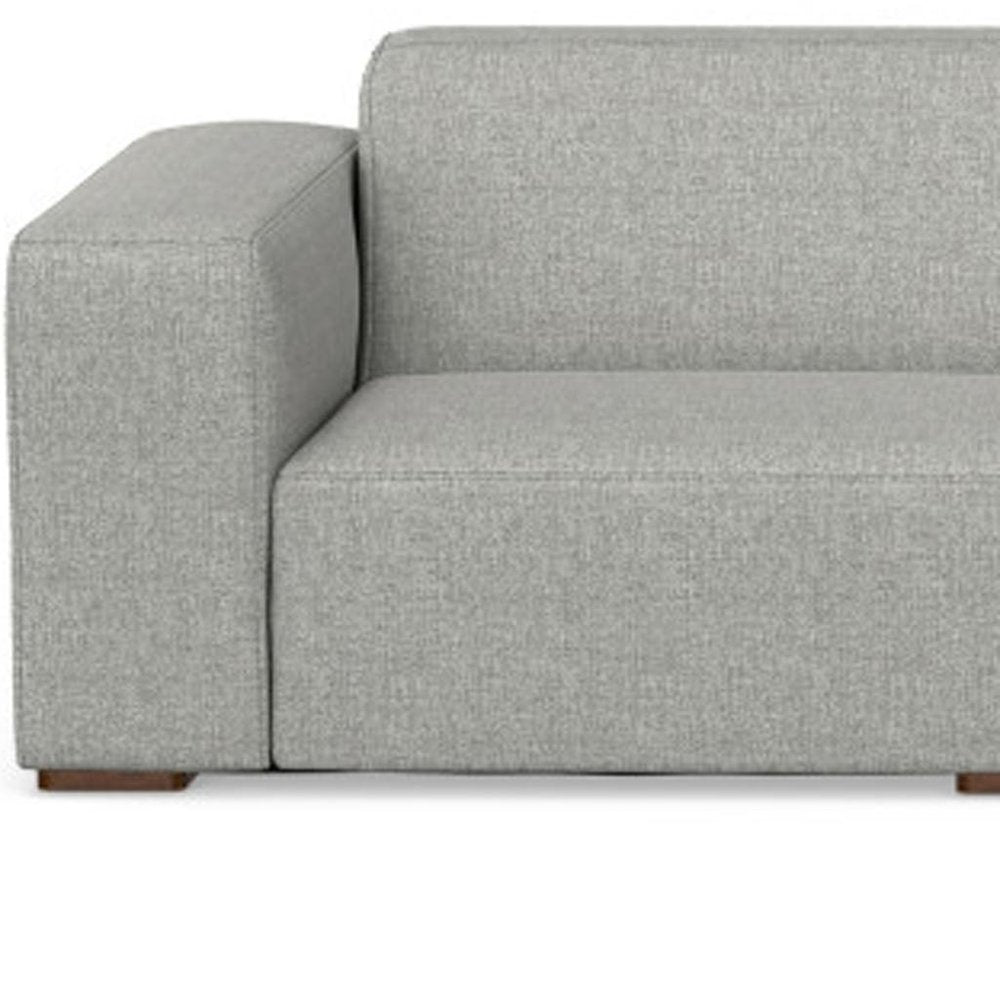 116" Gray Fabric Modular Sofa With Brown Legs HomeRoots