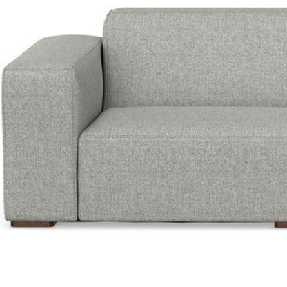 116" Gray Fabric Modular Sofa With Brown Legs HomeRoots
