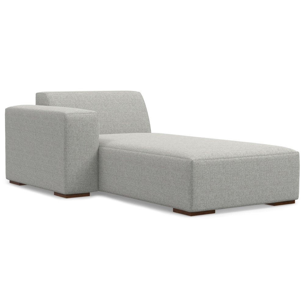 122" Gray Fabric Modular Sofa With Brown Legs HomeRoots
