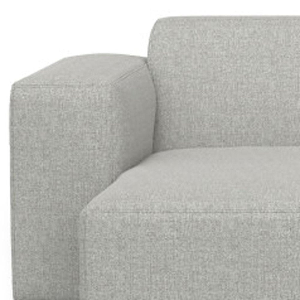 122" Gray Fabric Modular Sofa With Brown Legs HomeRoots