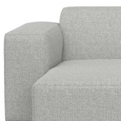 122" Gray Fabric Modular Sofa With Brown Legs HomeRoots