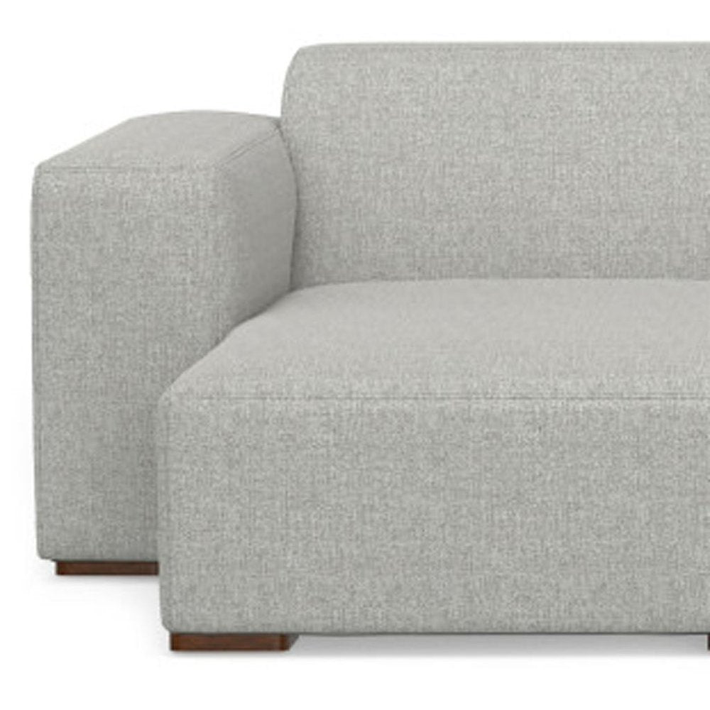 122" Gray Fabric Modular Sofa With Brown Legs HomeRoots