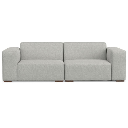 88" Gray Fabric Modular Sofa With Brown Legs HomeRoots