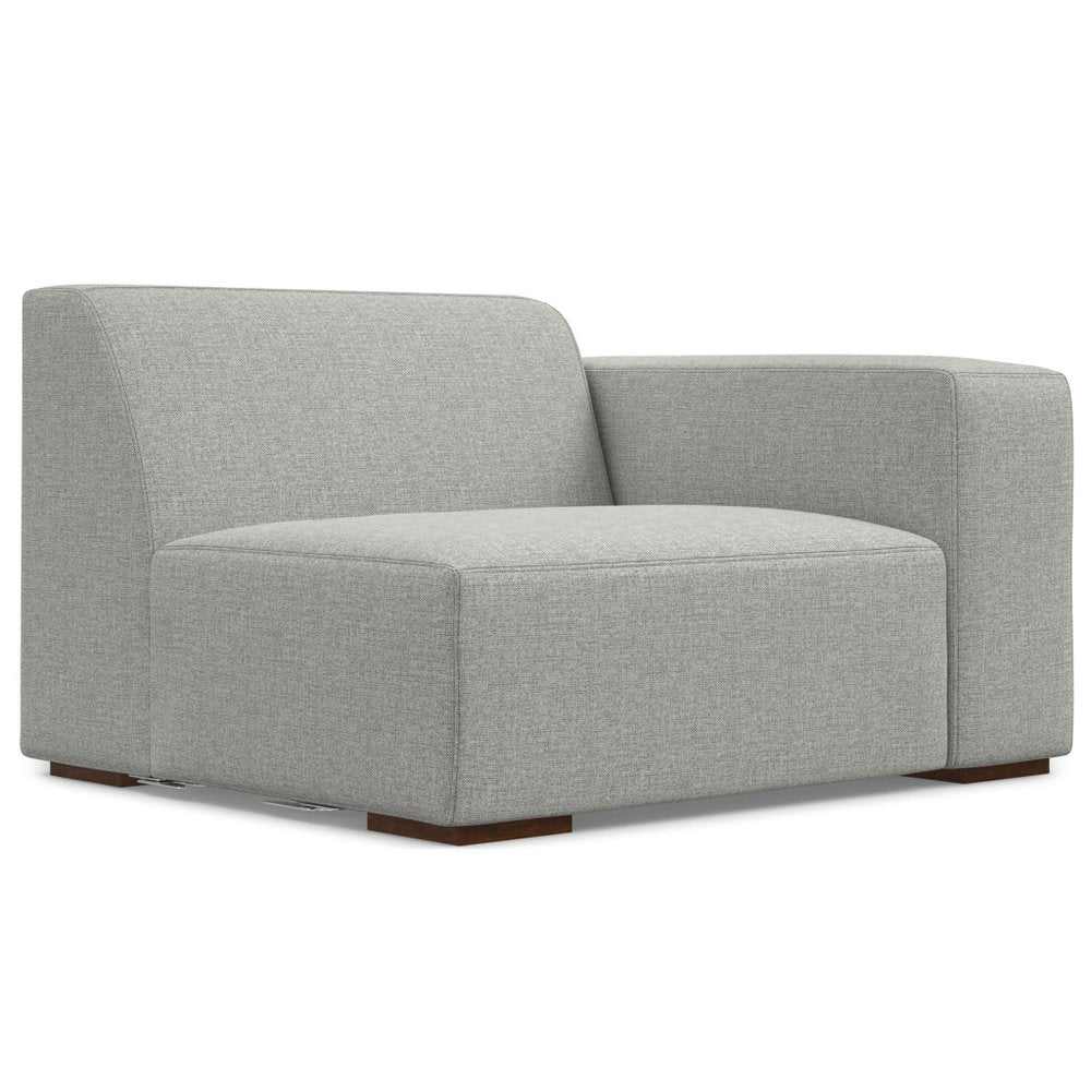 88" Gray Fabric Modular Sofa With Brown Legs HomeRoots
