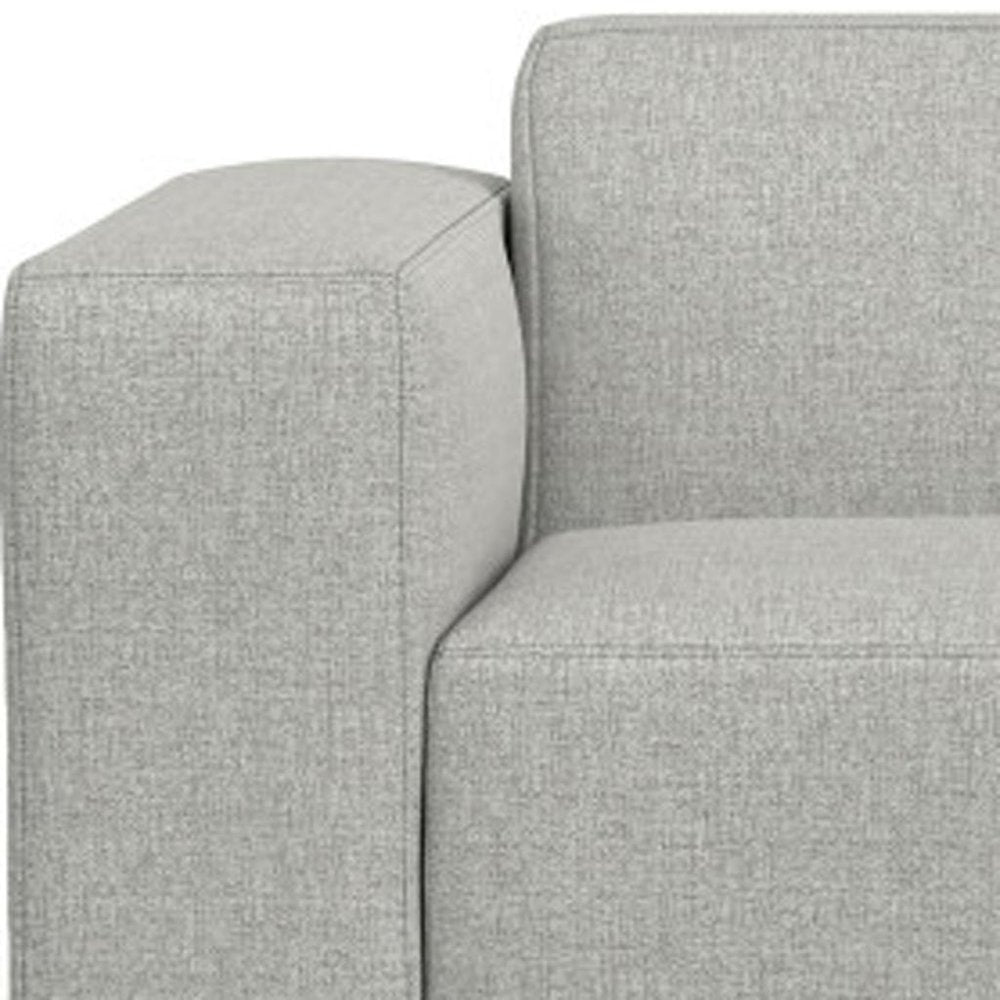 88" Gray Fabric Modular Sofa With Brown Legs HomeRoots