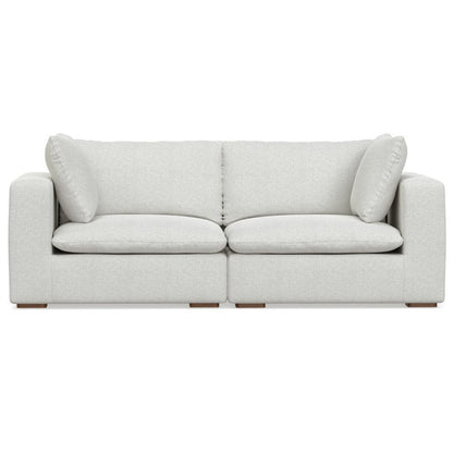 88" Gray Fabric Modular Sofa With Brown Legs HomeRoots