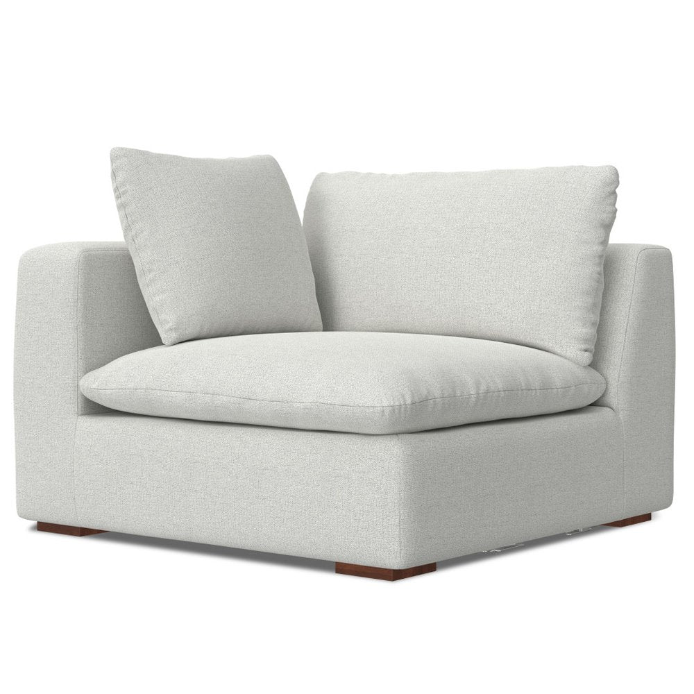 88" Gray Fabric Modular Sofa With Brown Legs HomeRoots