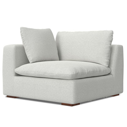 88" Gray Fabric Modular Sofa With Brown Legs HomeRoots