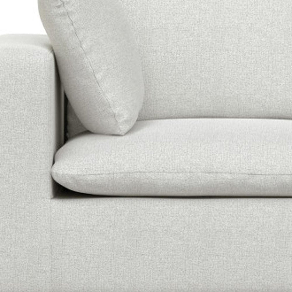 88" Gray Fabric Modular Sofa With Brown Legs HomeRoots