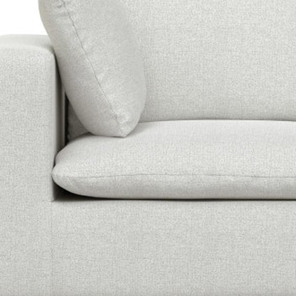 88" Gray Fabric Modular Sofa With Brown Legs HomeRoots