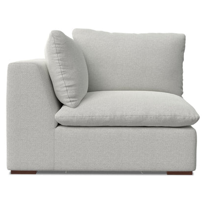 44" Gray Fabric Modular Sofa With Brown Legs HomeRoots