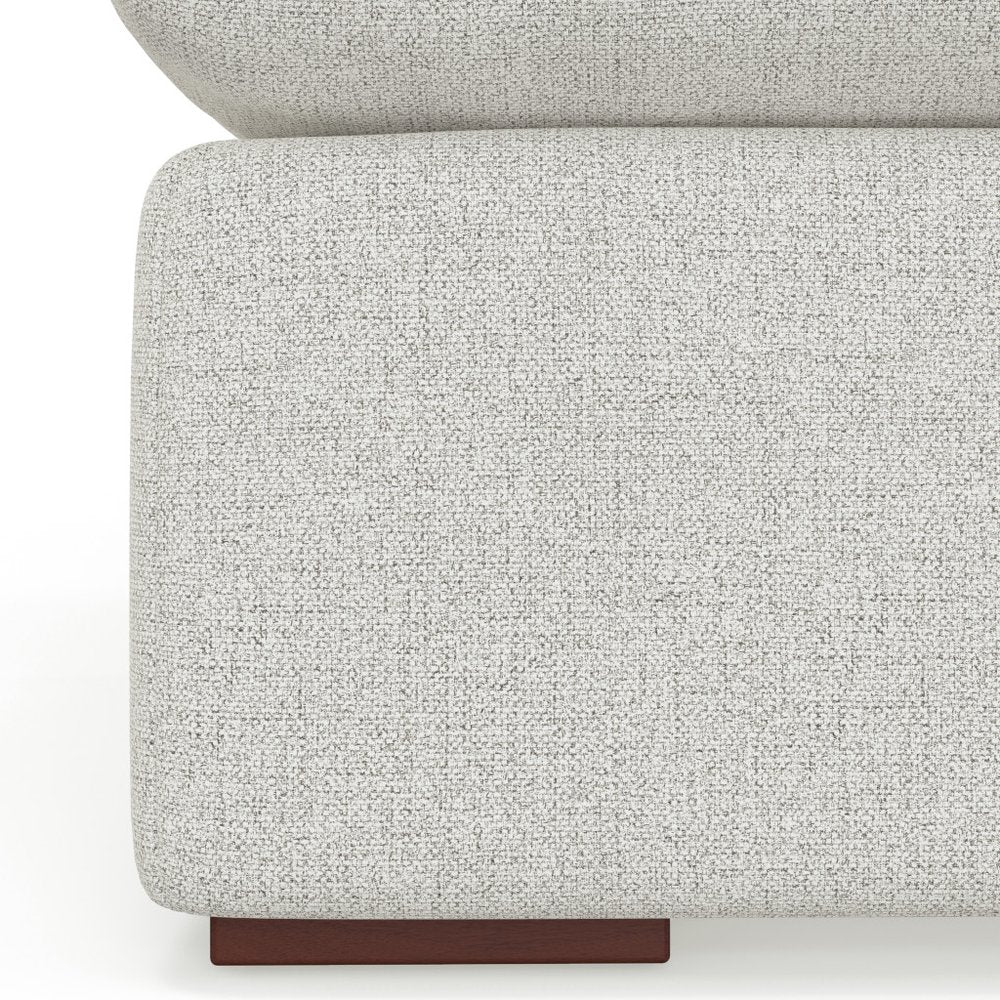 44" Gray Fabric Modular Sofa With Brown Legs HomeRoots