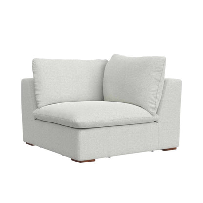 44" Gray Fabric Modular Sofa With Brown Legs HomeRoots