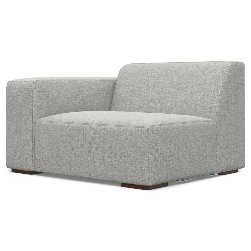44" Gray Fabric Modular Sofa With Brown Legs HomeRoots
