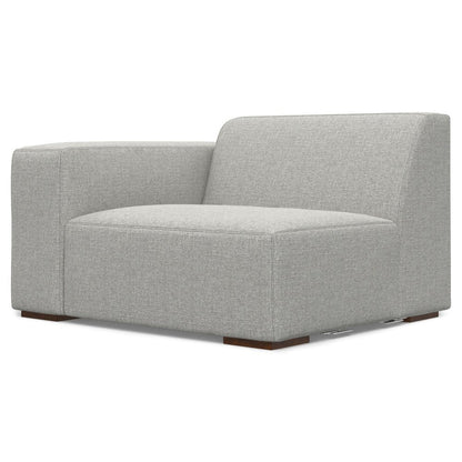 44" Gray Fabric Modular Sofa With Brown Legs HomeRoots
