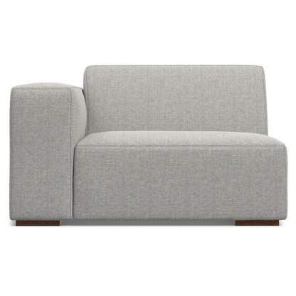 44" Gray Fabric Modular Sofa With Brown Legs HomeRoots