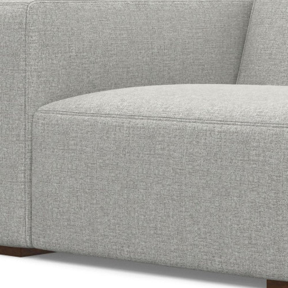 44" Gray Fabric Modular Sofa With Brown Legs HomeRoots